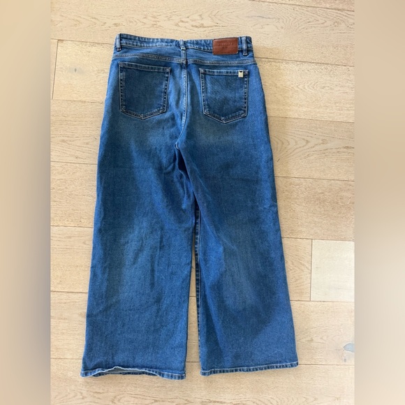 Max Mara Weekend Wide Leg Cropped Jeans - sz 14 - Picture 3 of 8